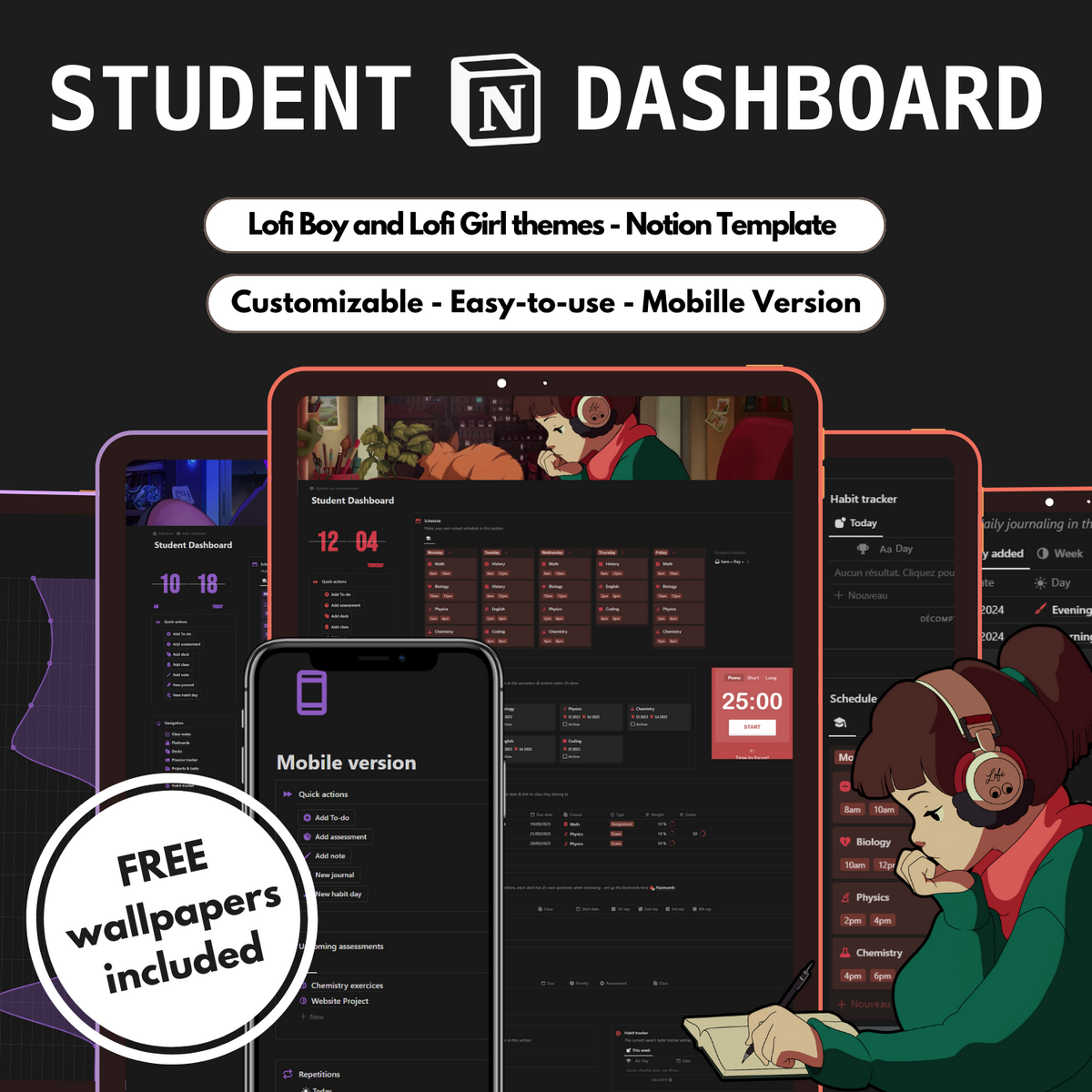 Student Notion Template - Digital