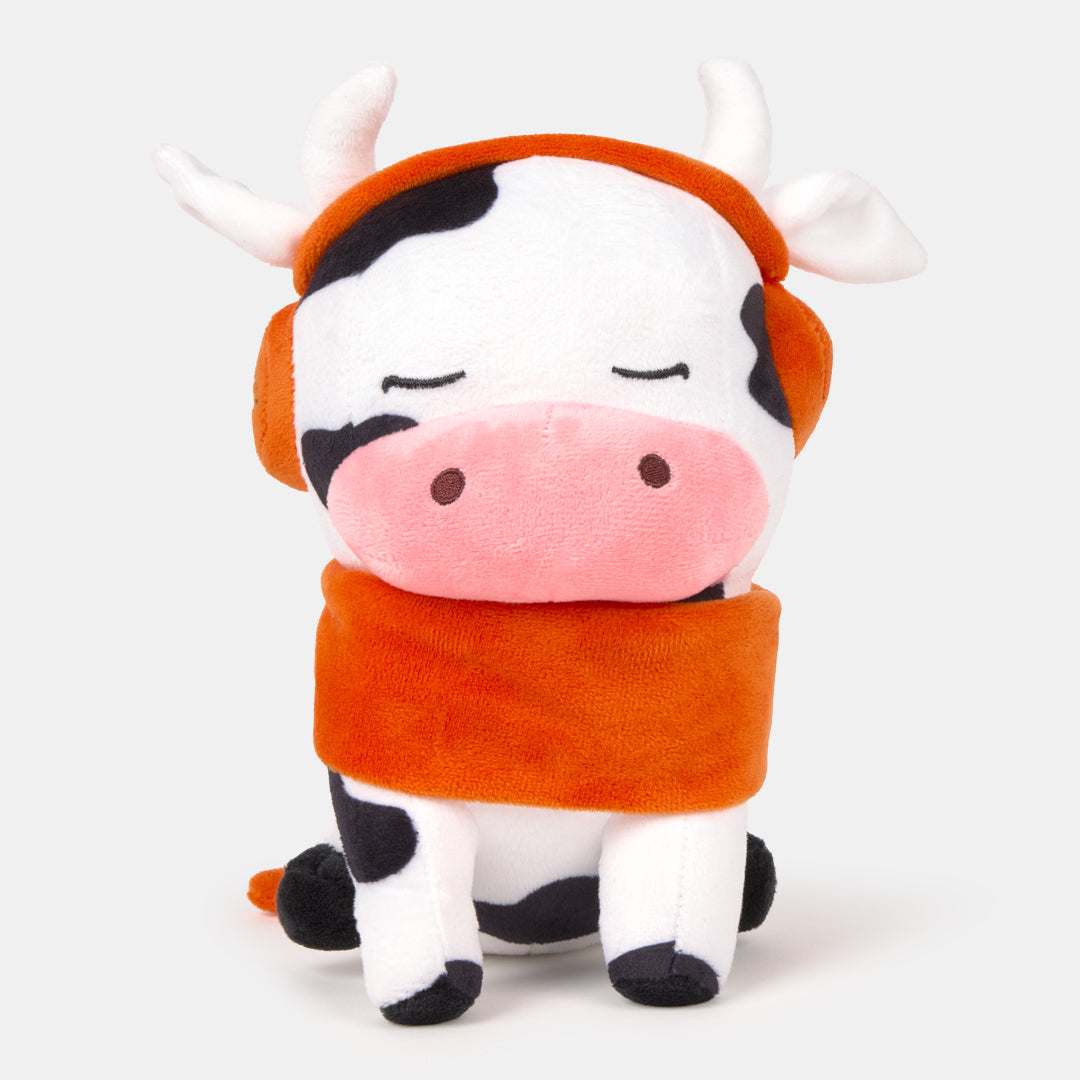 hardworking cow stuffed toy