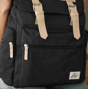 Accessories, Black Canvas Backpack Student School Bag