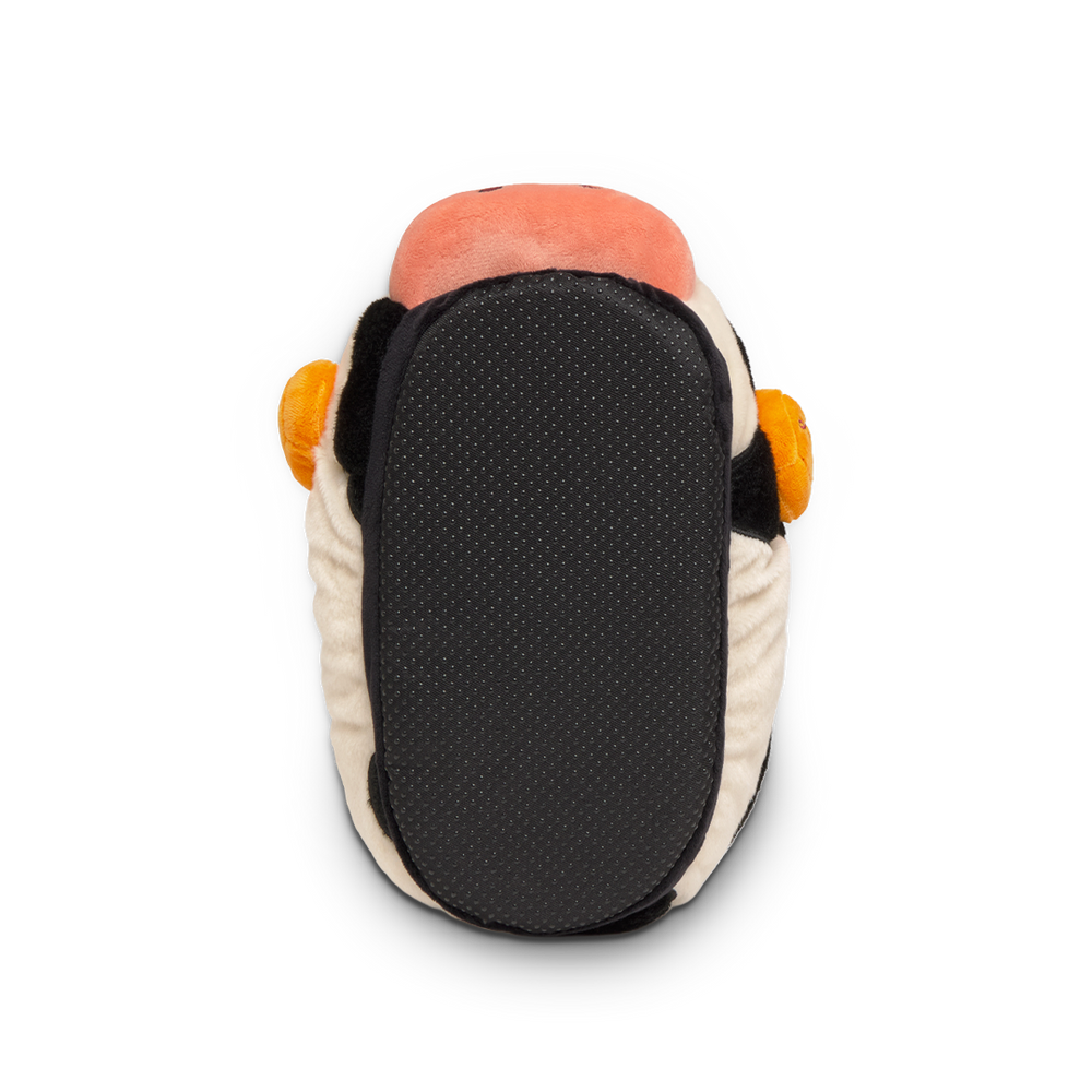 
                  
                    Penguin-shaped plush toy on a white background
                  
                