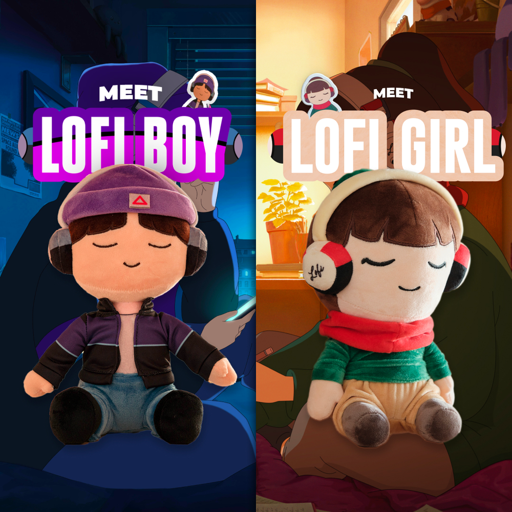 Lofi Girl and Lofi Boy Plushies - Bundle