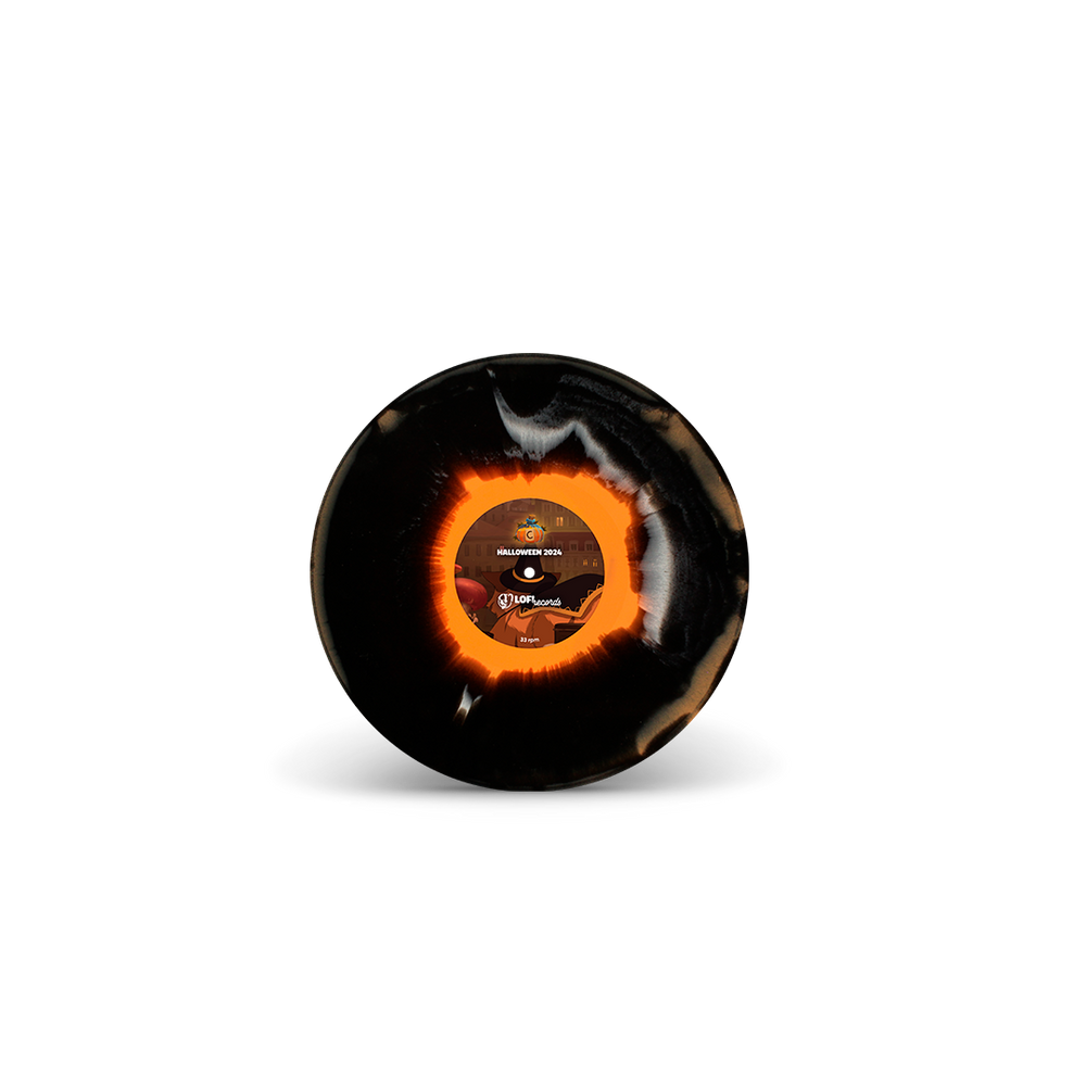 
                  
                    Black and orange spherical object with a logo on a white background
                  
                