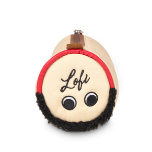 
                  
                    Toy resembling a pair of headphones with 'Lofi' branding on a white background
                  
                
