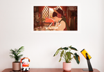 Wall art, Tranquil, Study, Relaxation, Print, Lofi, Medieval, Lofi Girl, Girl, Decor, Cozy, Art, Historical, Fantasy, Quill Writing