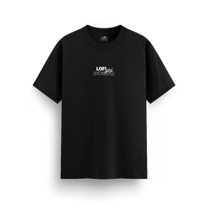 
                  
                    Black t-shirt with white text on a white background
                  
                