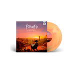 Vinyl record with a colorful cover featuring a silhouette of a person and the title 'POWfu'.