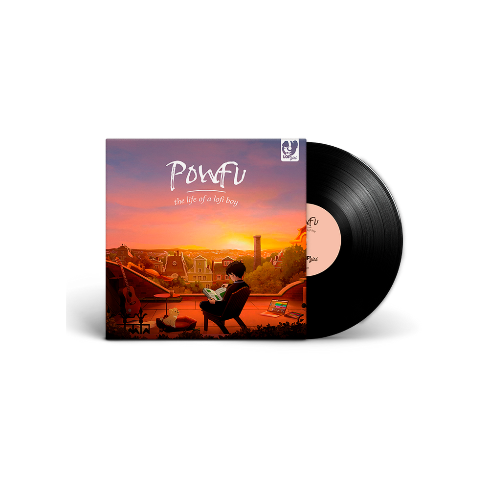 
                  
                    Vinyl record with a colorful cover featuring a silhouette of a person and the title 'POWfu'.
                  
                