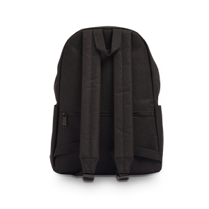 
                  
                    Black backpack on a white background
                  
                
