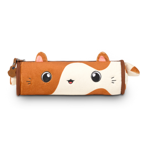 
                  
                    Cute animal-shaped pencil case with a face on a white background
                  
                